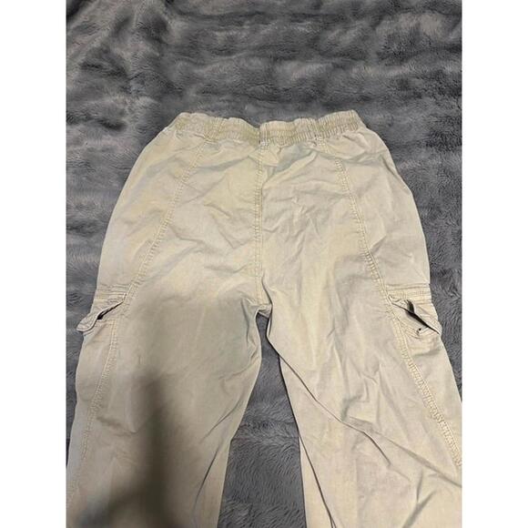 Garage Beige Cargo Jogger Pants Size XS Elastic Waist Casual Utility Style - Picture 3 of 3